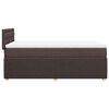 vidaXL Boxspringbett mit Matratze Dunkelbraun 90x190 cm Stoff