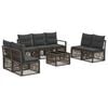 vidaXL Gartensofa-set 8 stk. Grau Poly-Rattan