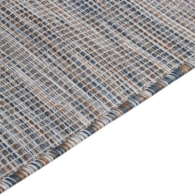 vidaXL Outdoor-Teppich Flachgewebe 200x280 cm Braun und Blau