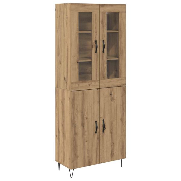vidaXL Highboard Artisan-Eiche 69,5 x 34 x 180 cm Holzwerkstoff