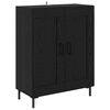 vidaXL Highboard Schwarz Eichen-Optik 69,5 x 34 x 180 cm Holzwerkstoff