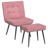 vidaXL Relaxsessel mit Hocker Rosa Samt