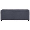 vidaXL Bank mit Staufach 116 cm Dunkelgrau Polyester