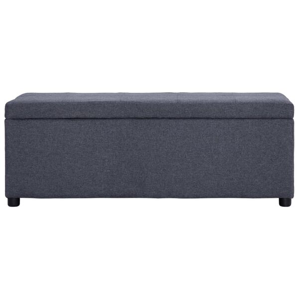 vidaXL Bank mit Staufach 116 cm Dunkelgrau Polyester
