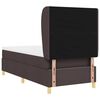 vidaXL Boxspringbett mit Matratze Dunkelgrau 90x190 cm Dunkelbraun