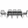 vidaXL Garten Essgruppe 9 pcs Schwarz Poly-Rattan