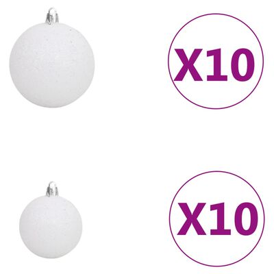 vidaXL Künstlicher Weihnachtsbaum Kopfüber LEDs & Kugeln 240 cm