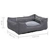 vidaXL Hundebett Grau 110,5x80,5x26 cm Fleece Leinenoptik