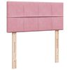 vidaXL Ottoman-Bett mit Matratze & LEDs Rosa 100x200 cm Samt
