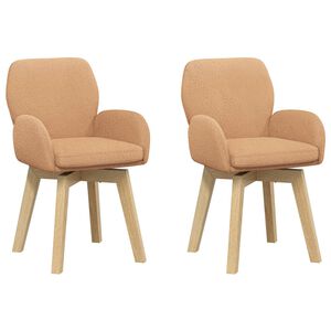 vidaXL Drehstuhl Esszimmer 2 stk. Boucl&eacute; Beige 54 x 58 x 87 cm