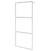 vidaXL Duschwand f&uuml;r Begehbare Dusche Halbmattiertes ESG-Glas 80x195cm