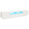 vidaXL TV-Schrank mit LED-Leuchten Hochglanz-Wei&szlig; 200x35x40 cm
