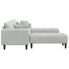 vidaXL Sofa mit Kissen 3 pcs Hellgrau Samt