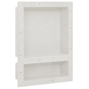 vidaXL Duschnische mit 2 F&auml;chern Mattwei&szlig; 41x51x10 cm