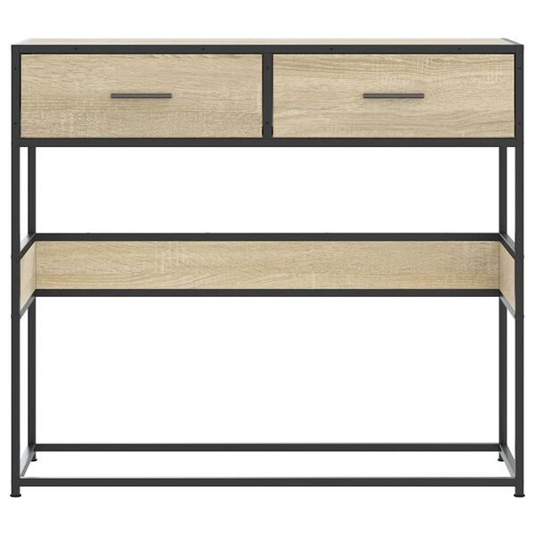 vidaXL Konsolentisch Sonoma-Eiche 90x35x80 cm Holzwerkstoff