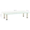 vidaXL TV-Tisch 80x35x17 cm Satiniertes Hartglas