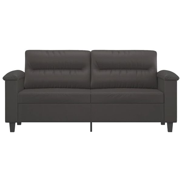 vidaXL 2-Sitzer-Sofa Grau 140 cm Kunstleder