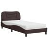 vidaXL Bett mit Matratze "Hvar" Dunkelbraun 90x200 cm Stoff