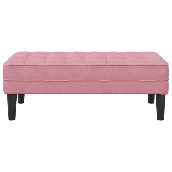 vidaXL Bank mit Kissen Rosa 113 x 57 x 39 cm Samt