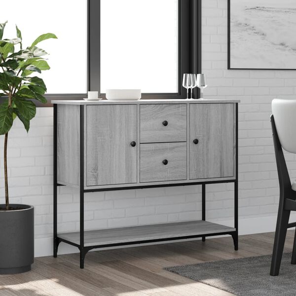 vidaXL Sideboard Grau Sonoma 100x36x85 cm Holzwerkstoff