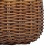vidaXL Blumentopf K&ouml;rbchen mit Speicher 2 pcs Braun Lacak Rattan
