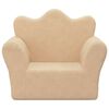 vidaXL Kindersofa Creme Weicher Pl&uuml;sch