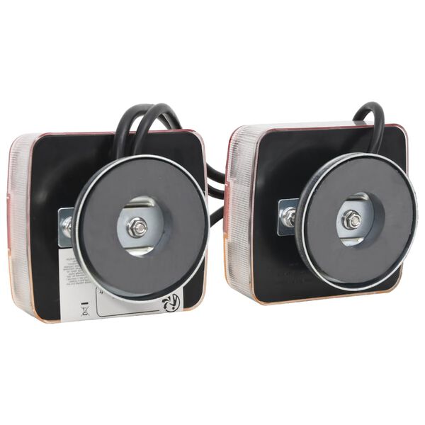 vidaXL Anhängerleuchten 2 Stk. Rot 10,5x7,5x10 cm 12V LED-Leuchtmittel