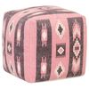 vidaXL Pouf Gedrucktes Design Rosa 45x45x45 cm Baumwolle