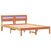 vidaXL Bettrahmen Wachsbraun 140 x 190 cm Massives Kiefernholz