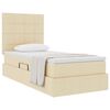 vidaXL Aufbewahrungsbett mit Matratze Creme 90 x 190 cm Polyester