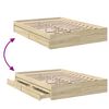 vidaXL Bettgestell mit Schubladen Sonoma-Eiche 120x190cm Holzwerkstoff