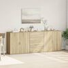 vidaXL Sideboards 3 Stk. Sonoma-Eiche Holzwerkstoff