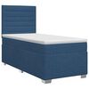 vidaXL Boxspringbett mit Matratze mit Kopfteil Blau 90 x 190 cm Stoff