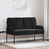 vidaXL Sofas mit Kissen 110cm Schwarz Sperrholz