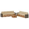 vidaXL Outdoor-Sofagarnitur 9 Stk. Natur und Beige