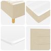 vidaXL Boxspringbett mit Matratze Creme 180 x 200 cm Stoff