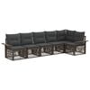 vidaXL Gartensofa-set 6 stk. 6-Sitzer Grau Poly-Rattan