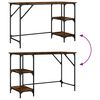 vidaXL Schreibtisch R&auml;uchereiche 120x50x75 cm Metall Holzwerkstoff