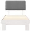 vidaXL Bettgestell mit gepolstertem Kopfteil Hellgrau 100 x 200 cm