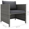 vidaXL 12-tlg. Garten-Lounge-Set mit Kissen Poly Rattan Grau