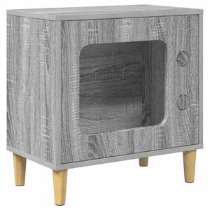 vidaXL Katzenhaus Graues Sonoma 51 x 30 x 52 cm Holzwerkstoff