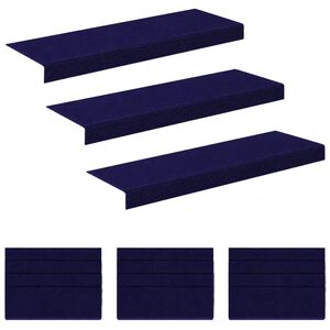 vidaXL Stufenmatten 15 stk. 65 x 21 x 4 cm Blau Polyester Rechteckig