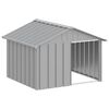 vidaXL Hundeh&uuml;tte Grau 116,5x103x81,5 cm Verzinkter Stahl