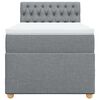 vidaXL Boxspringbett mit Matratze Hellgrau 100x200 cm Stoff