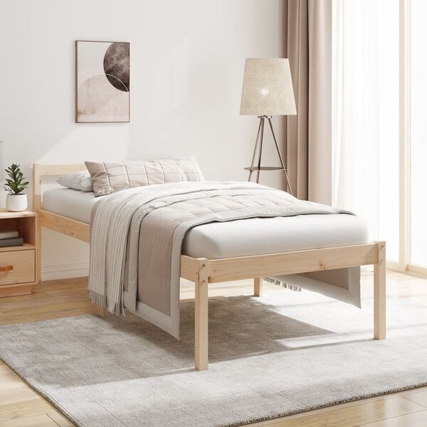 vidaXL Seniorenbett 75x190 cm Massivholz Kiefer