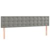 vidaXL Boxspringbett mit Matratze Hellgrau 160x200 cm Samt