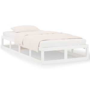 vidaXL Massivholzbett Wei&szlig; 75x190 cm