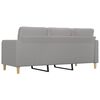 vidaXL 3-Sitzer-Sofa Hellgrau 180 cm Stoff