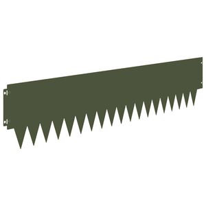vidaXL Rasenkante 20 stk. 103 x 25 cm Stahl Olivgr&uuml;n