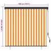 vidaXL Outdoor Rollo Gestreift Orange und Weiß 180 x 250 cm Stoff